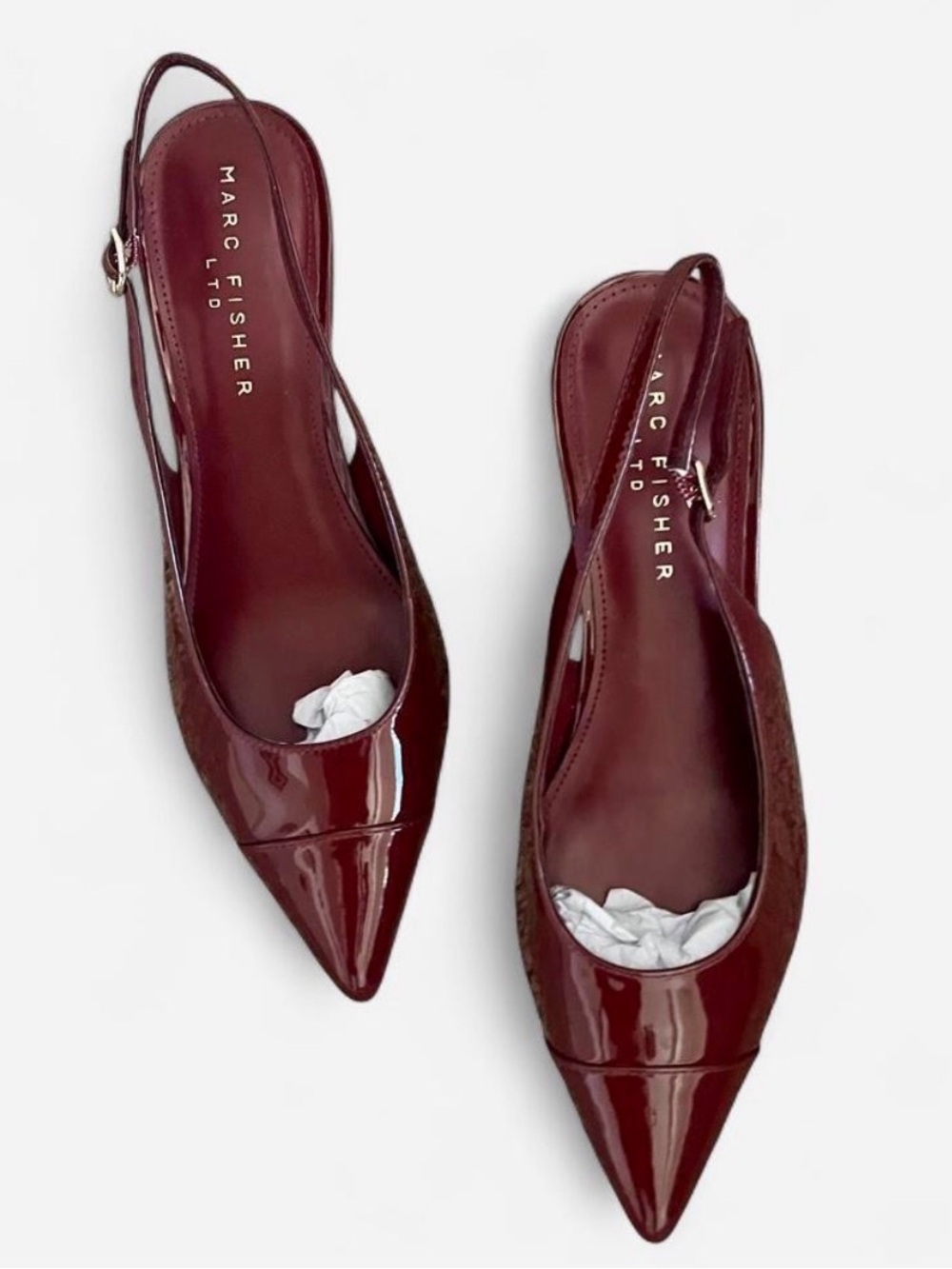 New  Burgundy Slingbacks